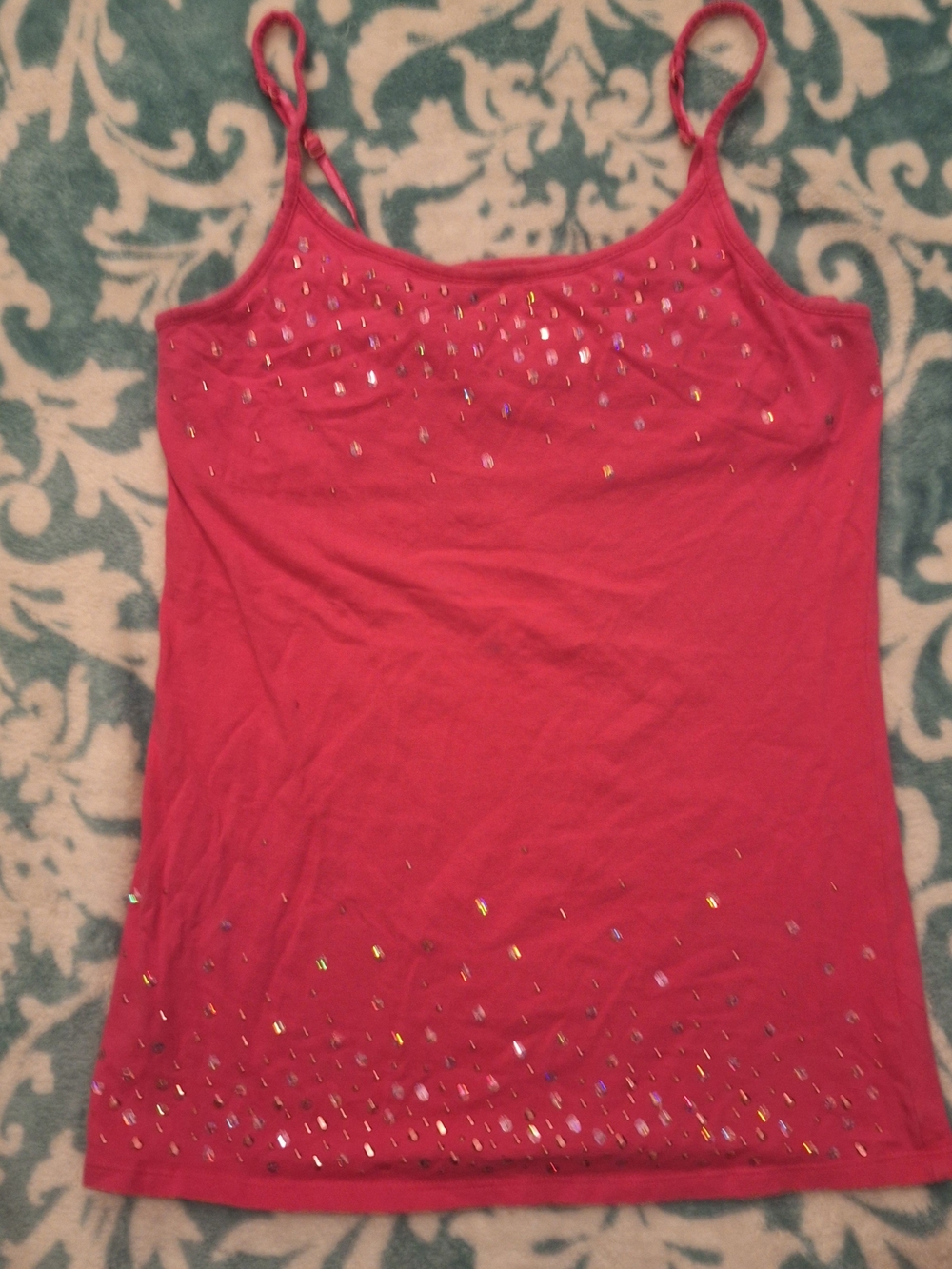 Girls Sparkle Cami Tank Top - Pink